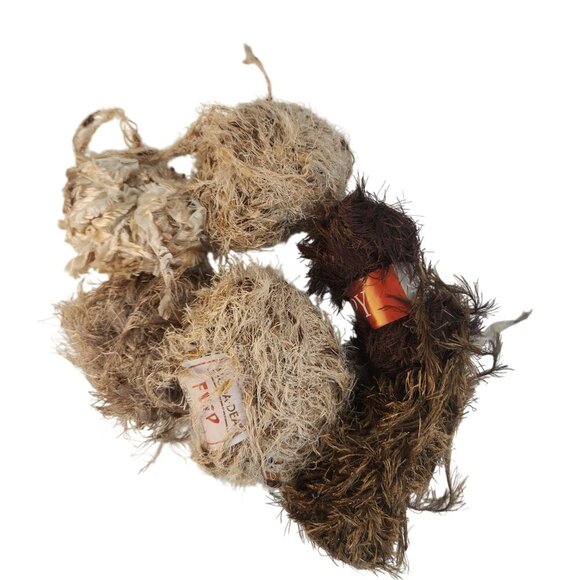 Variety Pack Of 5 Textured Yarn Balls For Knitting & DIY Crafts Neutral Brown & - Picture 6 of 6